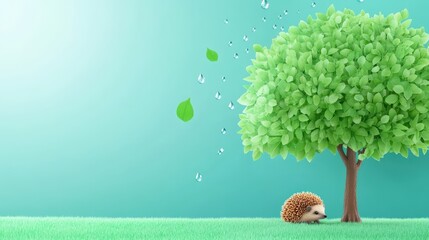 Hedge concealed beneath tree branches lush green hedge naturally tucked under large tree