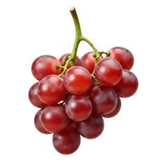 Red grape bunch on stem

