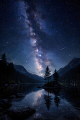 night landscape with clouds