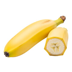 Banana with sliced segment
