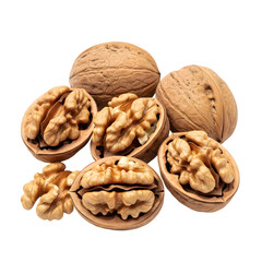 Walnuts and cracked walnut halves
