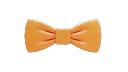 Orange Bow Tie Isolated on White Background