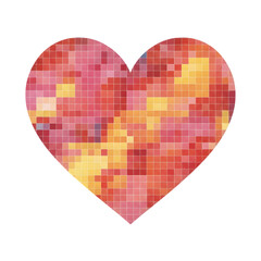 Pixelated heart mosaic
