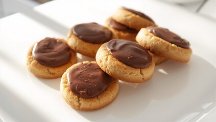 New Zealand Afghan Chocolate Biscuits Isolated on White