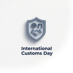 International Customs Day handshake and security logo