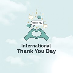 International Thank You Day gratitude hearts hands