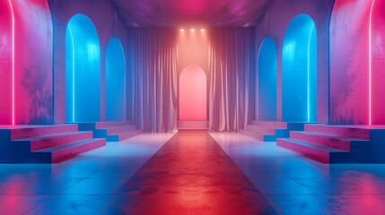 Special sale promotional scene with bold colors and dynamic light