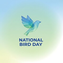 National Bird Day colorful bird illustration