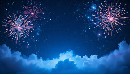 fireworks in the night sky
