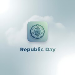Republic Day India Ashoka Chakra symbol minimal design