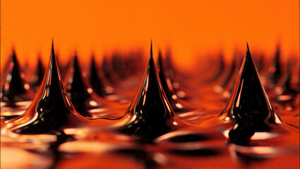 Ferrofluid Spikes Close Up