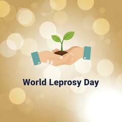 World Leprosy Day community support and hope illustration