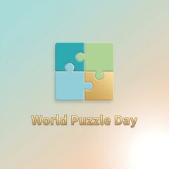 World Puzzle Day colorful jigsaw connection design