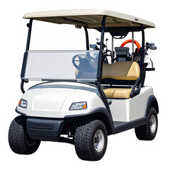 White golf cart png for recreational transportation and sporting activities