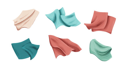 paper napkins are carefully thrown away