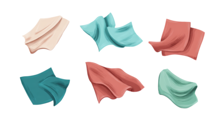 paper napkins are carefully thrown away