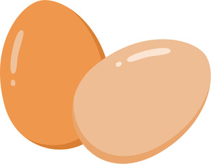 Two Eggs Vector Illustration Isolated