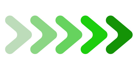 Green color background icon sign arrow