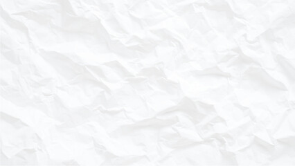 Closeup texture of crumpled white paper background