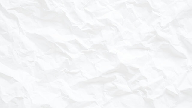 Closeup texture of crumpled white paper background