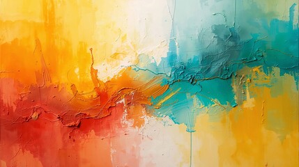 Abstract splash and burst of paint showcasing bold red green pink yellow orange trendy wallpaper background design aesthetic 4k image