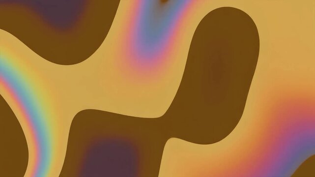 Trendy Acid Fluid Animation. Iridescent Heat Map Gradient Shapes, Y2K Retro Motion Graphic