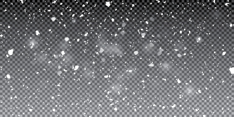 Snowflakes, realistic snow.