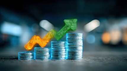 Economic growth analysis financial markets infographic urban environment close-up shot investment trends