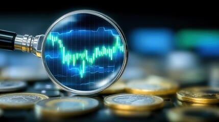 Market analysis financial sector infographic illustration digital environment close-up view economic insights