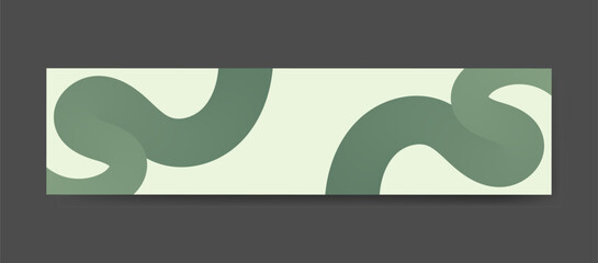 Professional LinkedIn Cover Background with Abstract Green Curved Shapes in Clean Modern Corporate Style