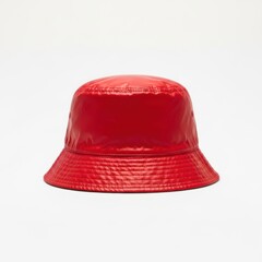 Fototapeta premium Red bucket hat isolated on white background