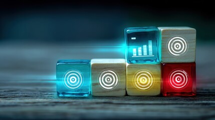 Building success with data-driven strategies business analytics office environment infographic professional viewpoint