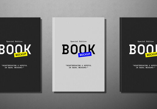 Hardcover Books Scene Mockup