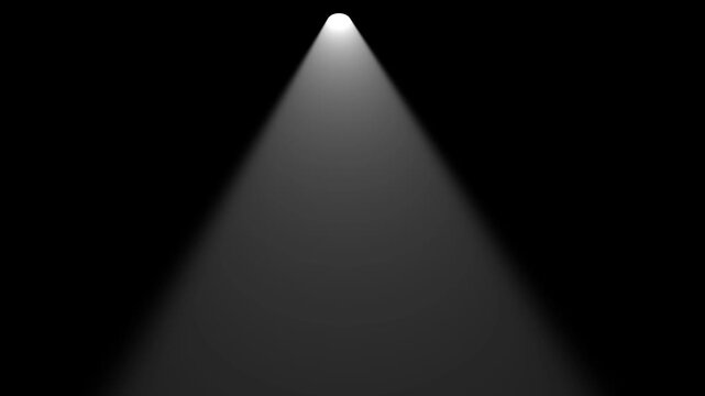 Flashlight beams moving in total darkness Flashlight beam moving left and right into total Darkness on background animation 4k video...