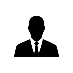 Minimalist boss portrait with bold strong expression for modern leadership branding On white Background Vector illustration