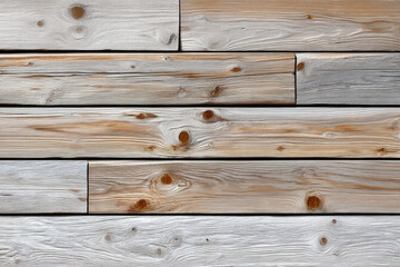 Fototapeta premium Wood plank background with natural grain, rustic texture, horizontal pattern, light brown and gray color, perfect for design projects