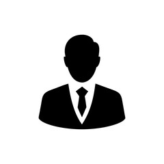 Stylized portrait of senior executive expressing strength authority and corporate experience Vector illustration
