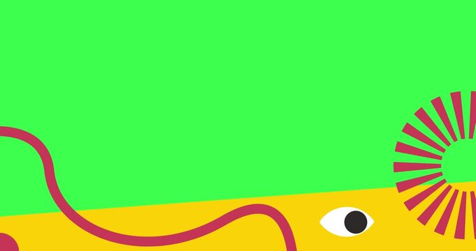 Animation design chroma key green screen doodle retro