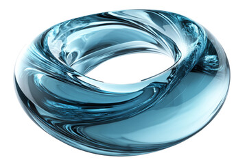 Abstract blue liquid ring shape