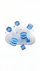 Cloud Computing Storage Data Transfer Concept.