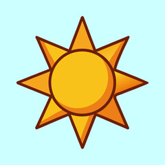 Vibrant yellow-orange stylized sun graphic with eight distinct&hellip;