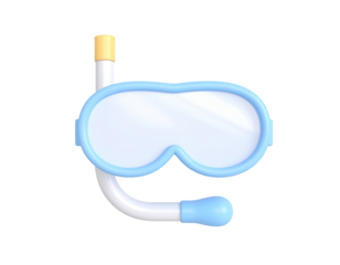 Snorkel mask icon scuba diving equipment underwater swimming silhouette minimal flat illustration isolated on white background