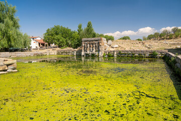 The ancient Eflatunpinar Hittite Monument with its sacred water spring in Beysehir Konya
