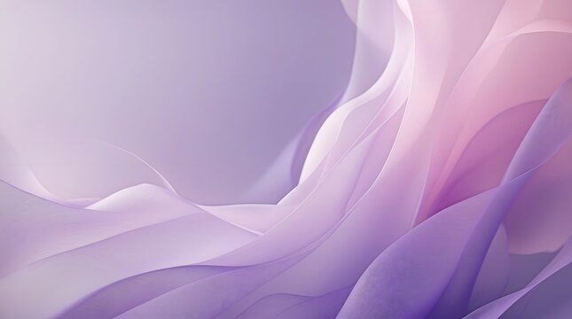 An elegant abstract purple background features smooth silk waves and soft pink light curves with a satin texture design creating a violet fabric smoke pattern backdrop