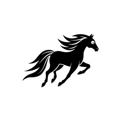 Horse Mascot in Motion Representing Speed Growth and Progress in Branding On white Background Vector illustration