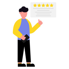 Customer Feedback Rating Illustration