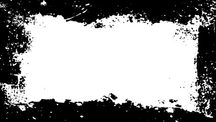 Black boarder. Abstract grunge background with worn brush texture, black frame texture