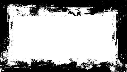 Black boarder. Abstract grunge background with worn brush texture, black frame texture
