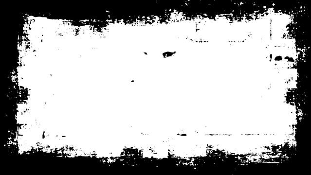 Grunge sponge textures and messy paint marks border frame background