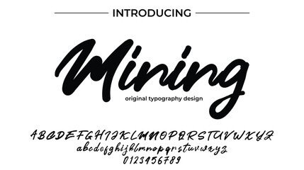 Mining - Elegant Script Font for Smooth Handwritten Design and Creative Typography